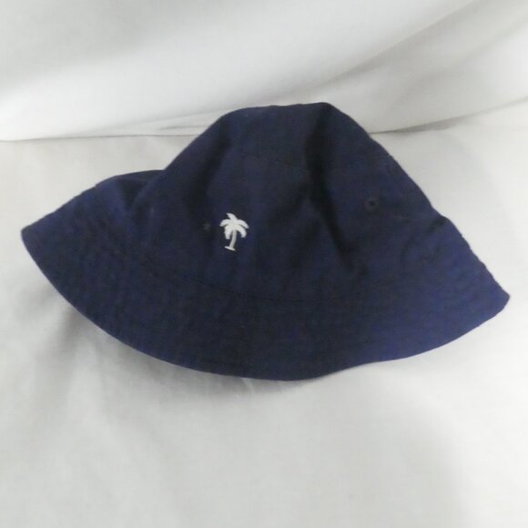 H&M | 6-8 years | Navy Cotton Bucket Hat With White Embroidered Palm Tree - Picture 1 of 9